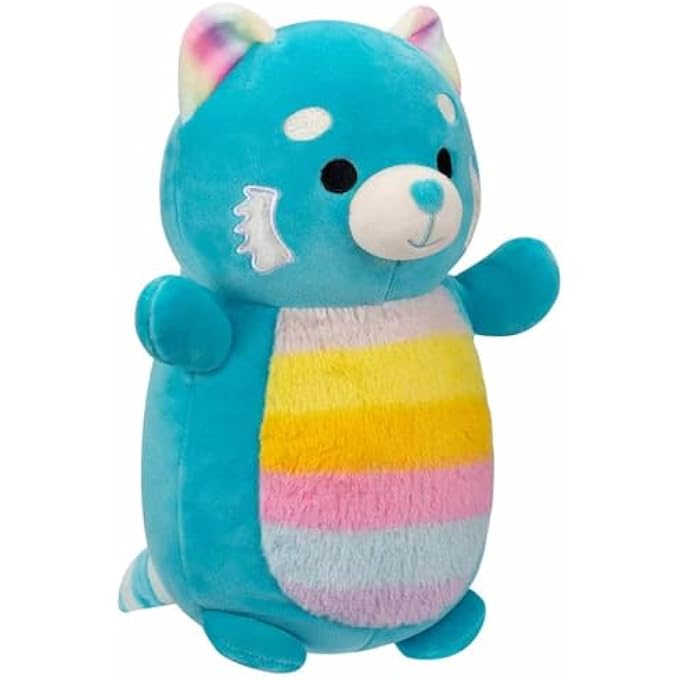 Kellytoy 10 INCH VANESSA TEAL RED PANDA WITH RAINBOW BELLY HUGMEE OFFICIALLY LICENSED KELLYTOY PLUSH TOY COLORFUL SOFT GIFT FOR KIDS GIRLS & BOYS WASHABLE SQUISHY STUFF TOY MULTICOLOR ALL AGE - Image 2